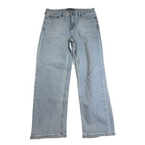 Calvin Klein Jeans Womens High Rise Straight Leg Light Wash Denim Blue Size 10